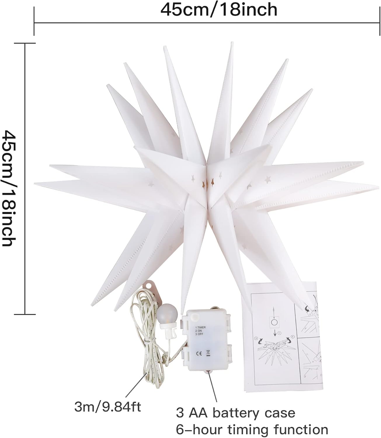 White Moravian Star Lights