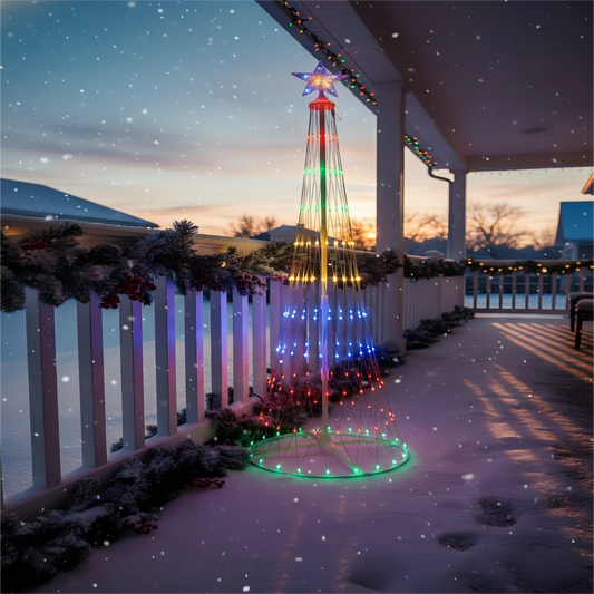 6ft Muti-Color Flagpole Net Light