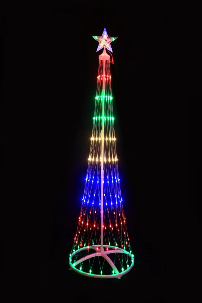 5ft Muti-Color Christmas Tree with Star Topper