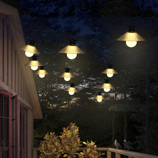 16.4 FT 10 LED String Lights with Multi-Petal Shades