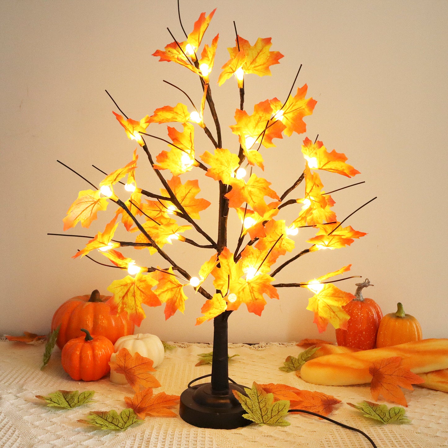 20" Lighted Fall Maple Tree for Tabletop