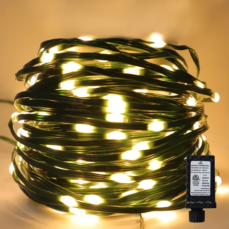 82FT 200 LED Green Wire String Lights