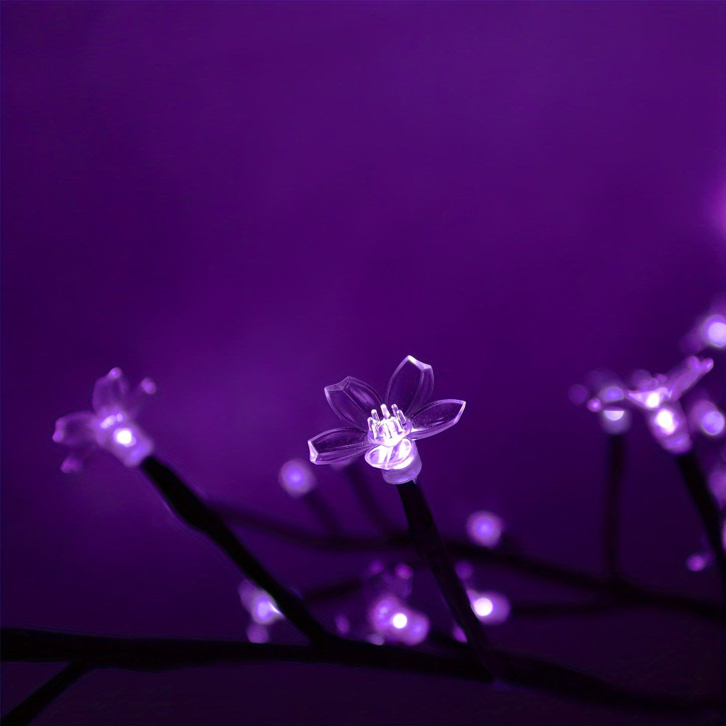 6 Ft 200 LED Purple Cherry Blossom Artificial Tree Lights