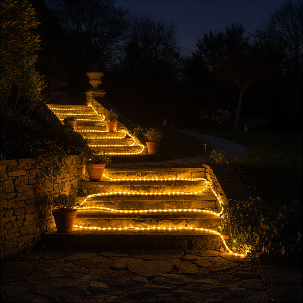 100Ft Warm White Rope String Lights