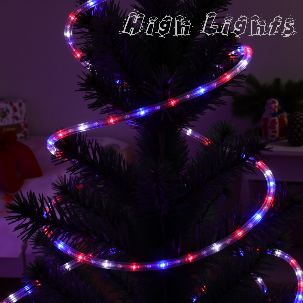 100Ft Red & Blue Rope String Lights