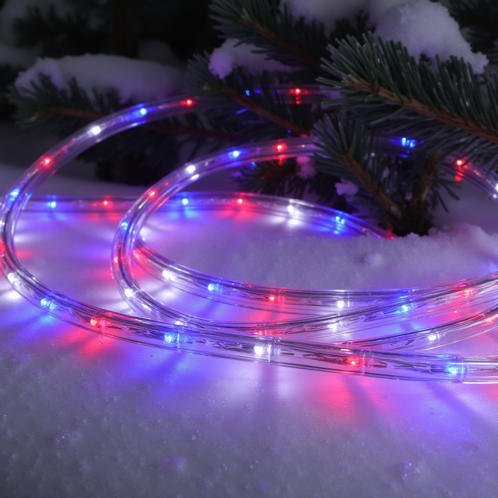 100Ft Red & Blue Rope String Lights