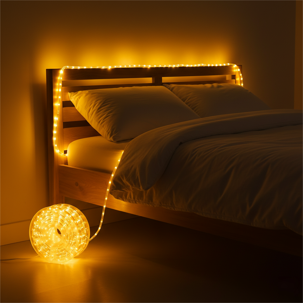 100Ft Warm White Rope String Lights