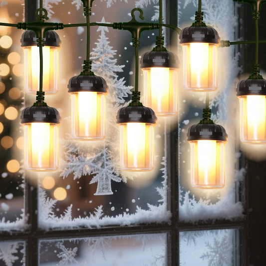 23 ft Flickering Flame LED String Lights
