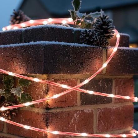 33FT Solar Rope Lights, 200 LED Waterproof Candy Color Outdoor