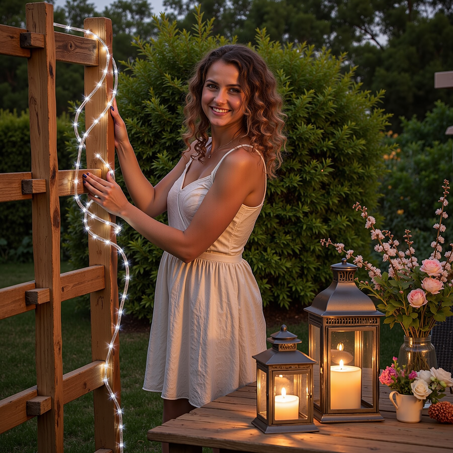 100Ft Cool White Rope String Lights