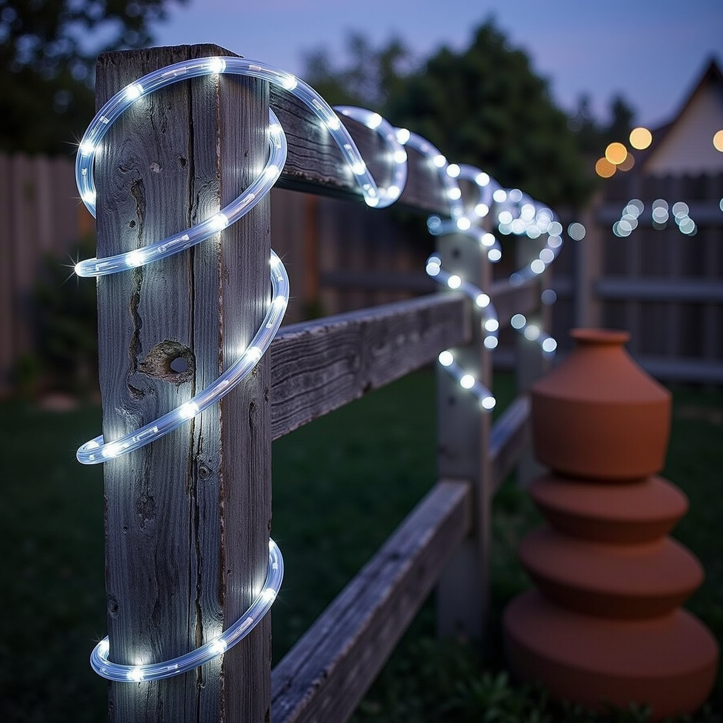 100Ft Cool White Rope String Lights