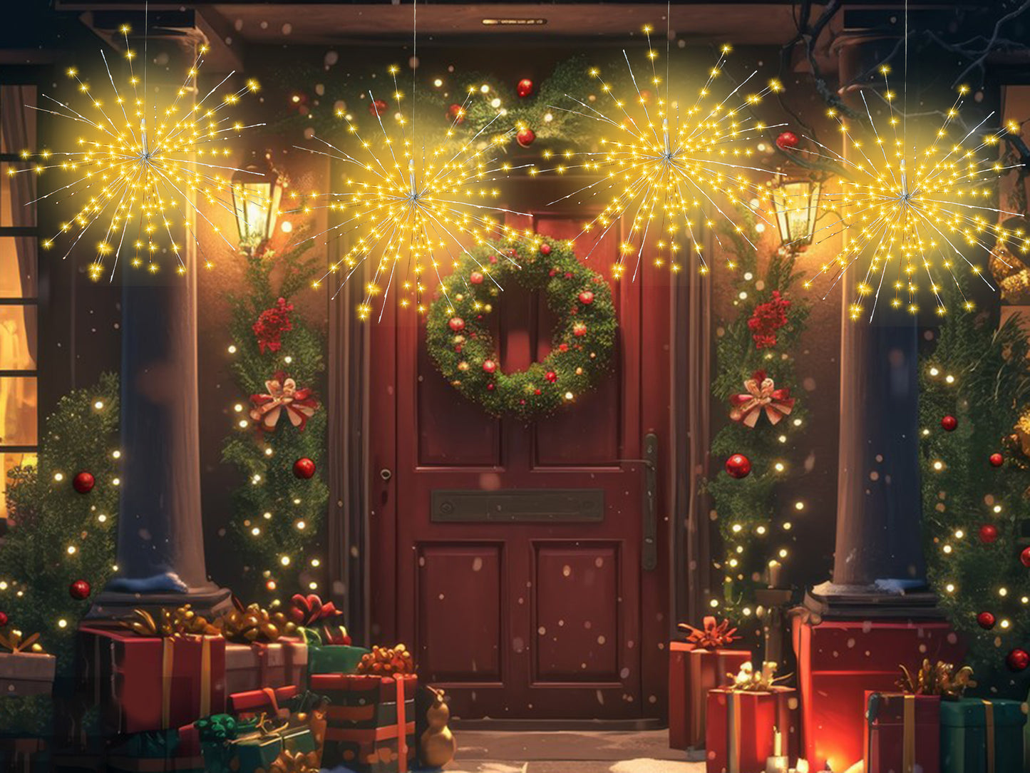 250L Warm White Exploding Star Light