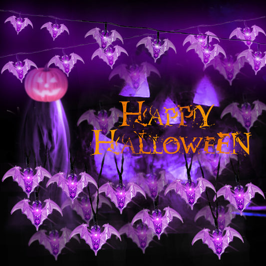 16.5 FT 30 LED Halloween Bat String Lights