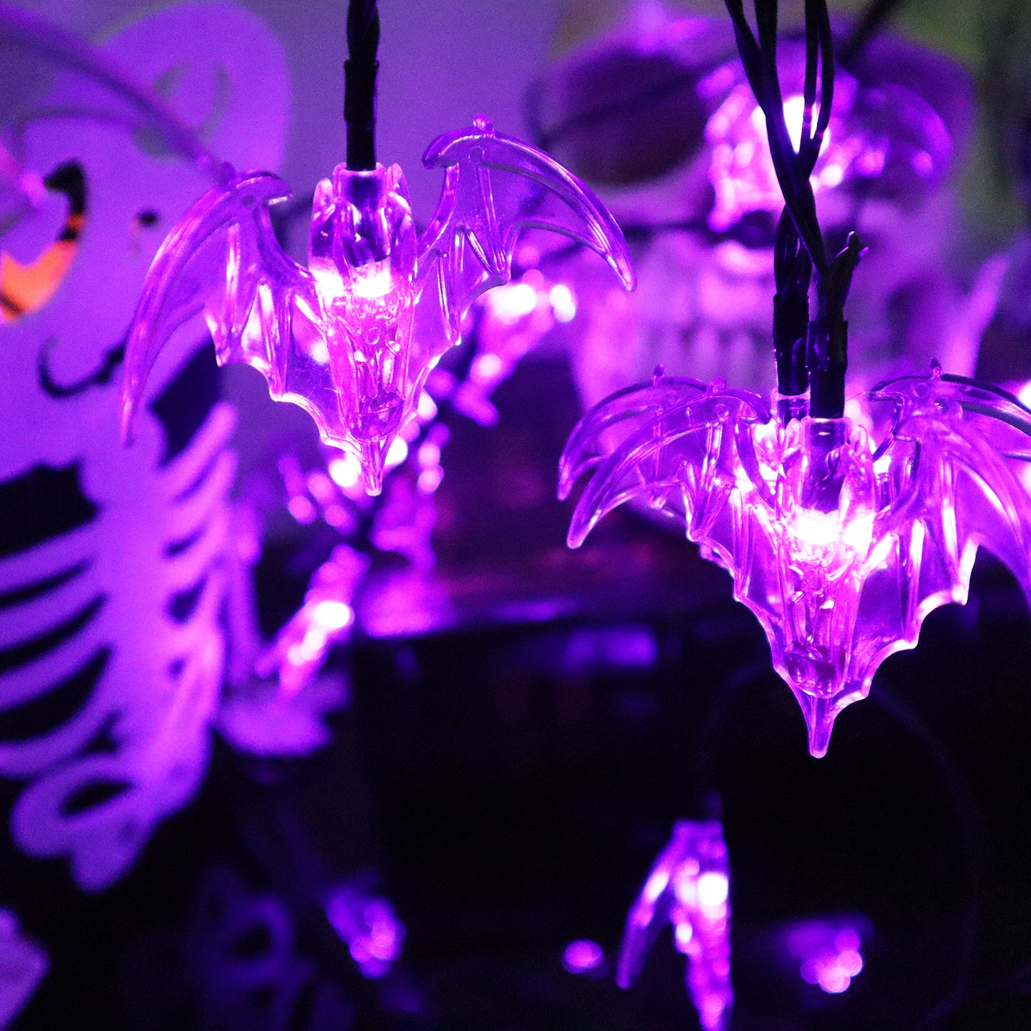 16.5 FT 30 LED Halloween Bat String Lights