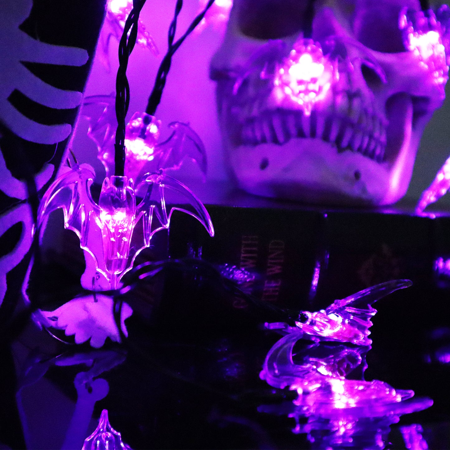 16.5 FT 30 LED Halloween Bat String Lights