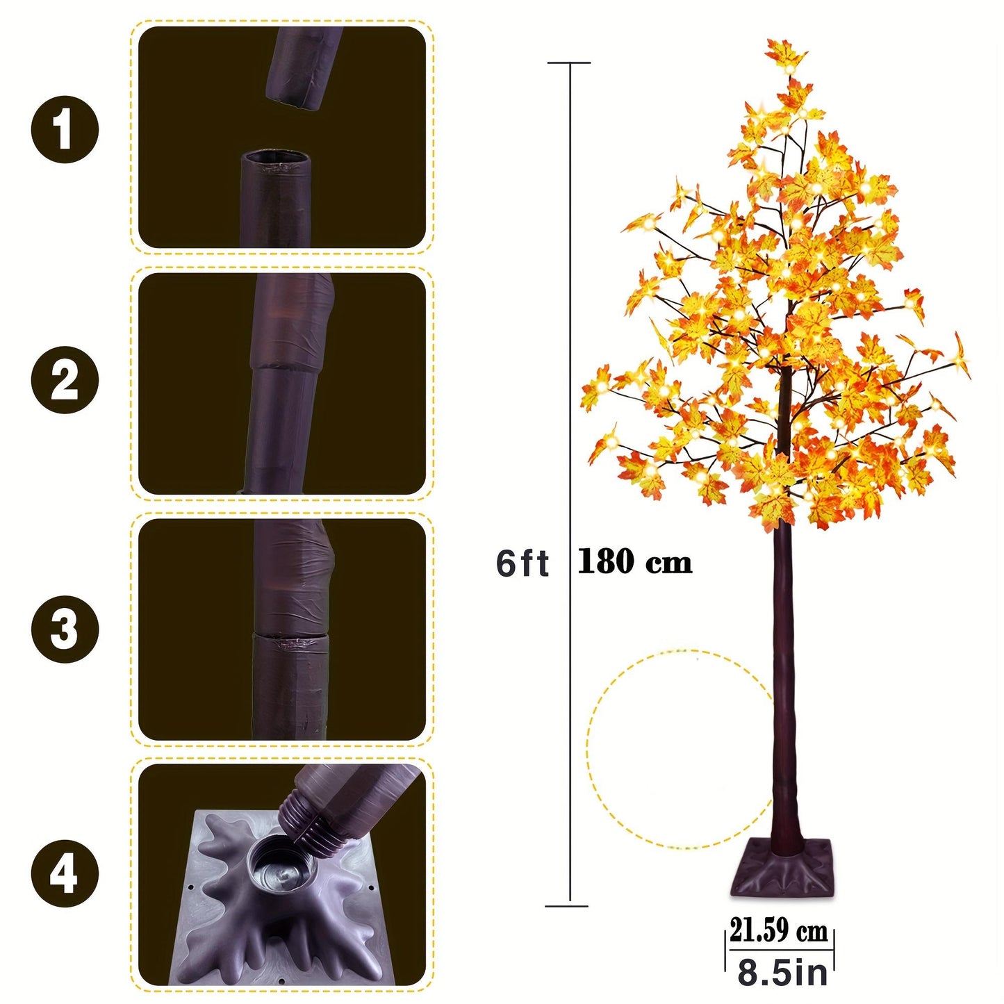 6 Ft LED Maple Tree