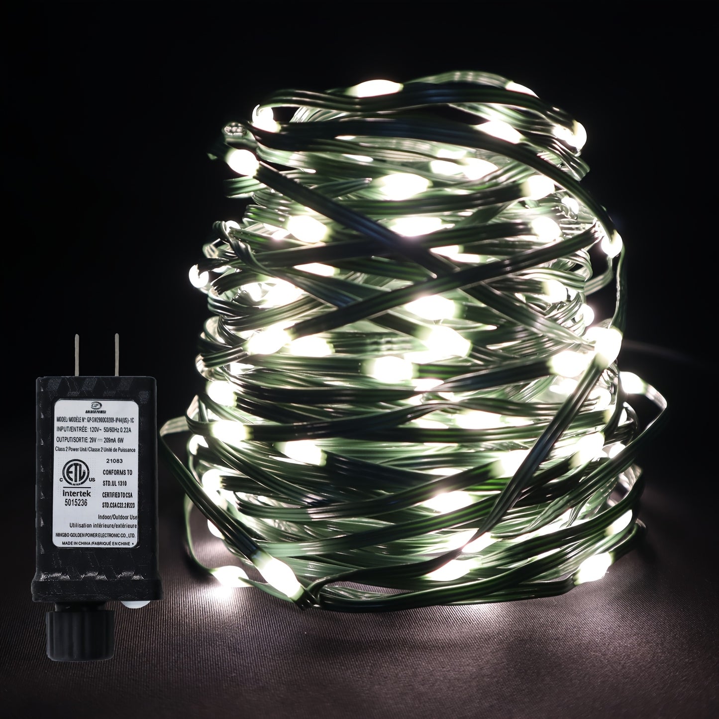 82FT 200 LED Green Wire String Lights