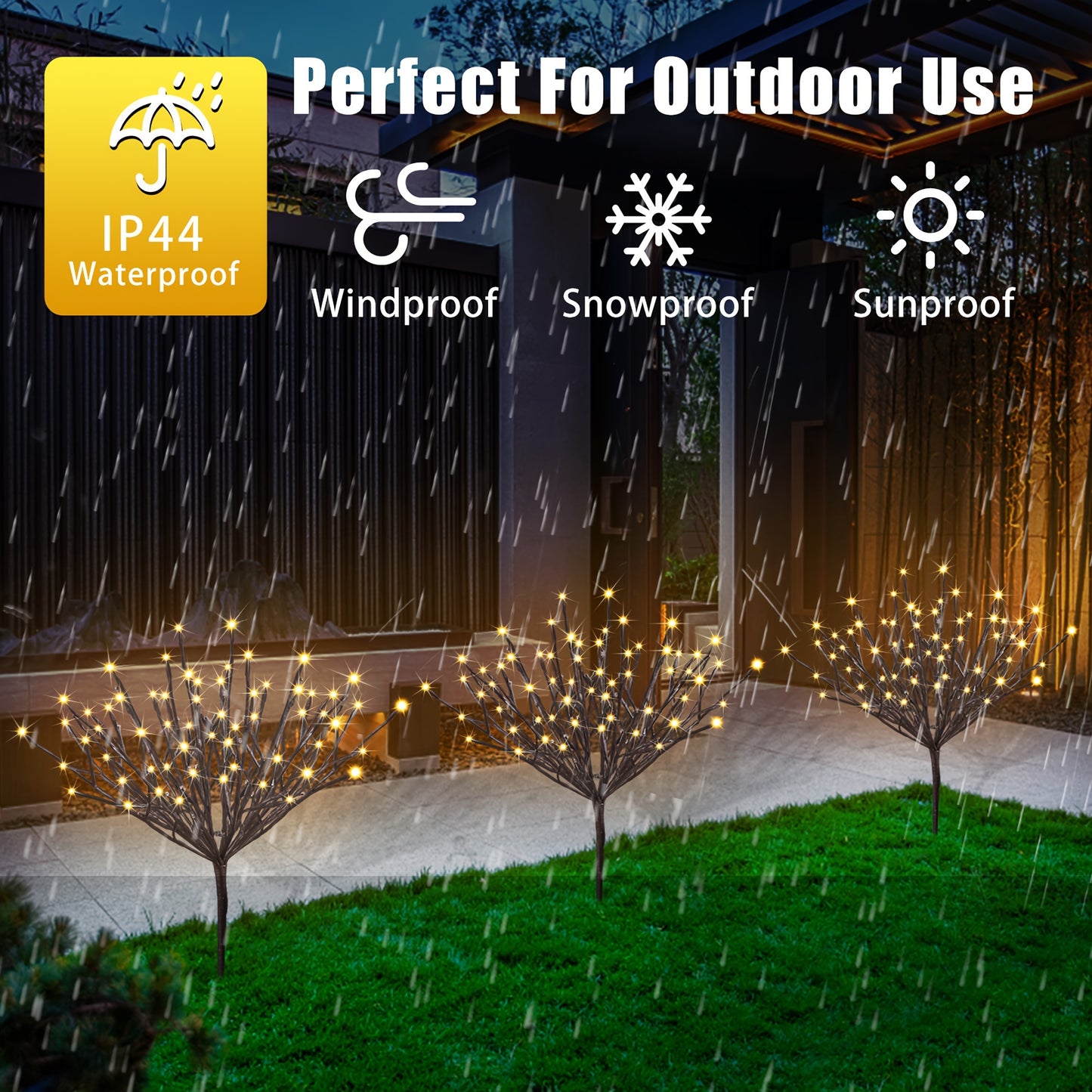 2 Ft Solar Brown Branch LED Tree Lights