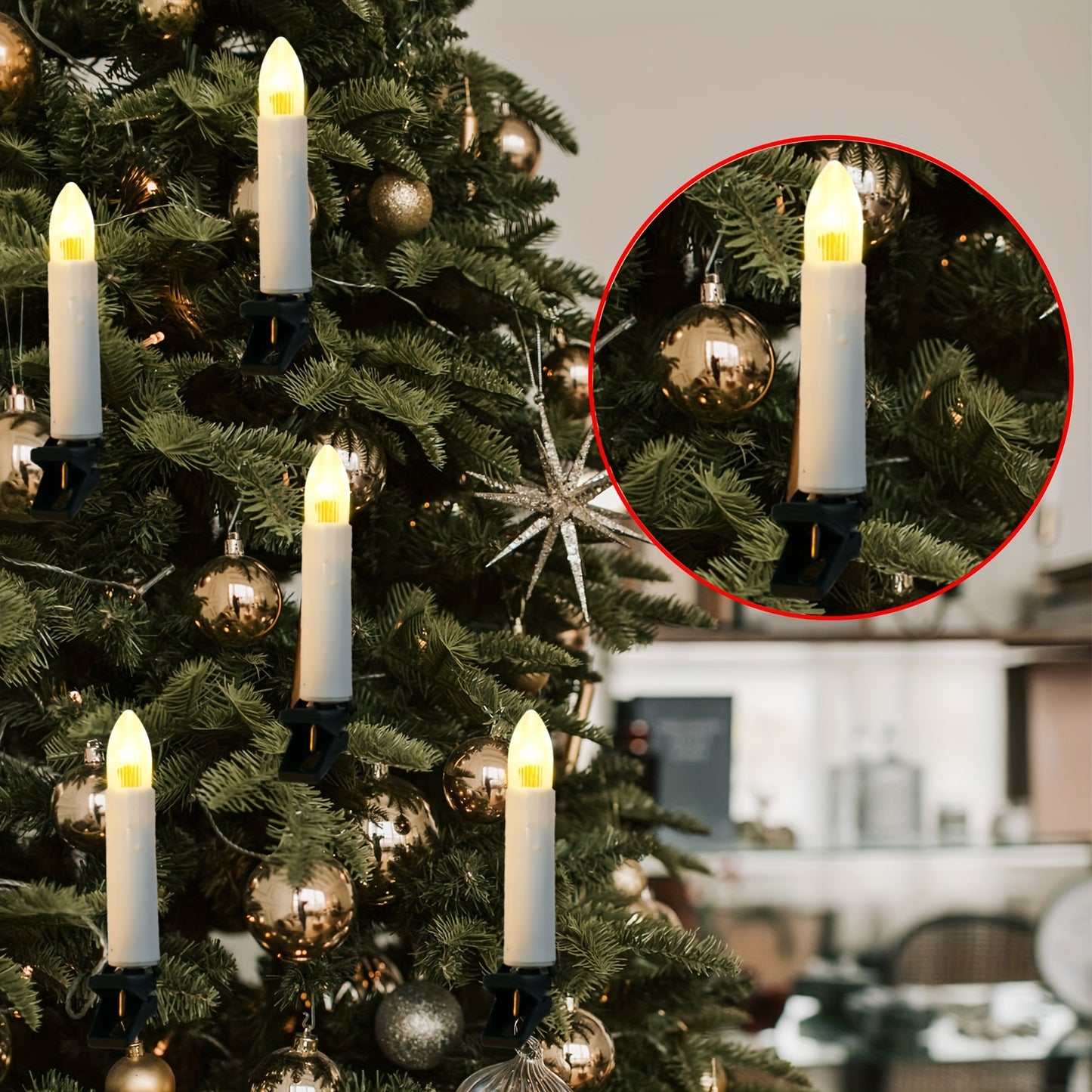 12 FT 20 LED Candle String Lights