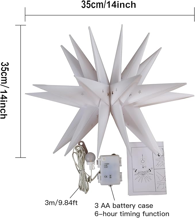 White Moravian Star Lights