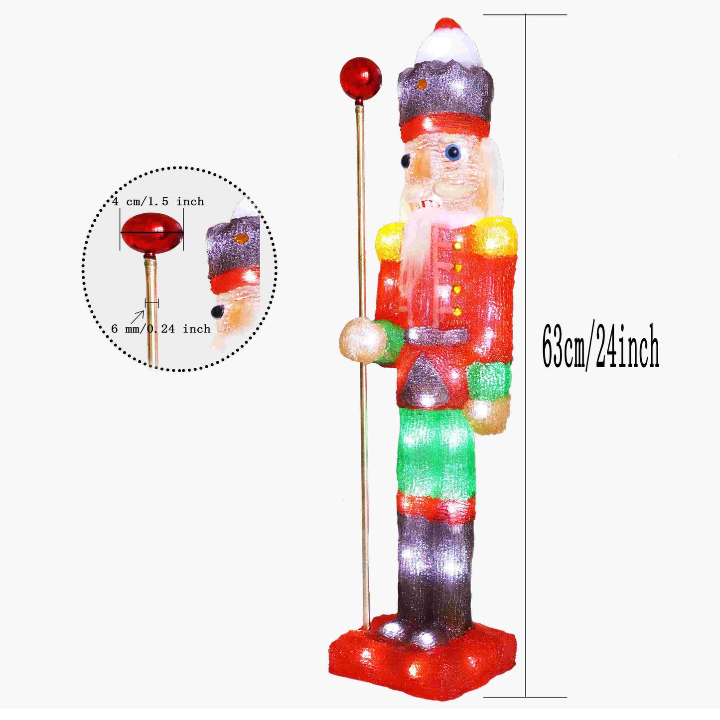 2 FT LED Nutcracker Figurine