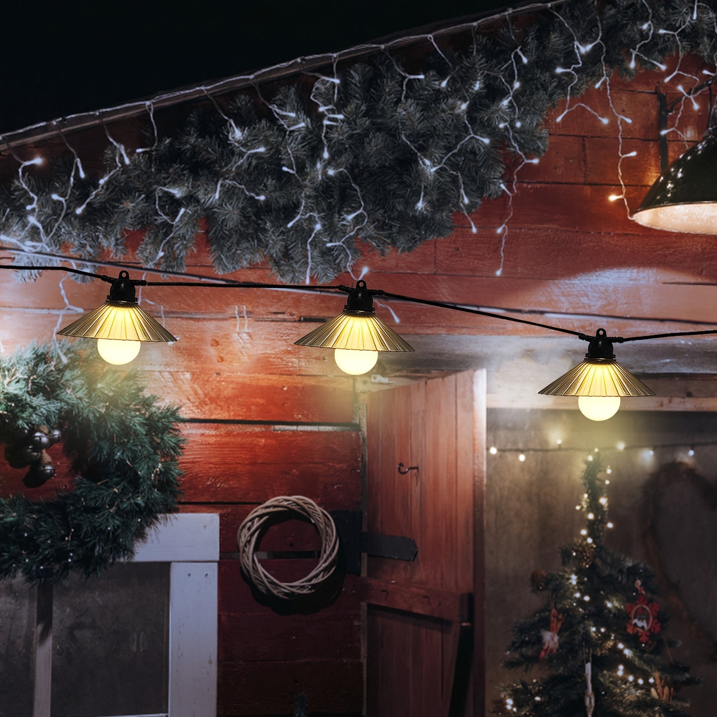 16.4 FT 10 LED String Lights with Multi-Petal Shades