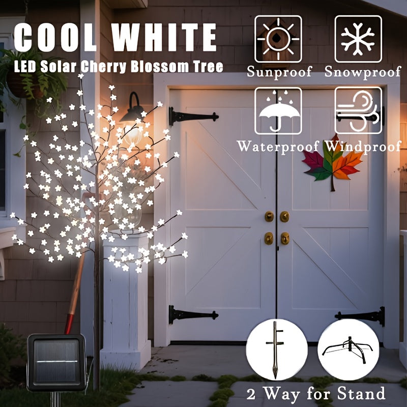 6 Ft 200 LED Cool White Cherry Blossom Artificial Tree Lights