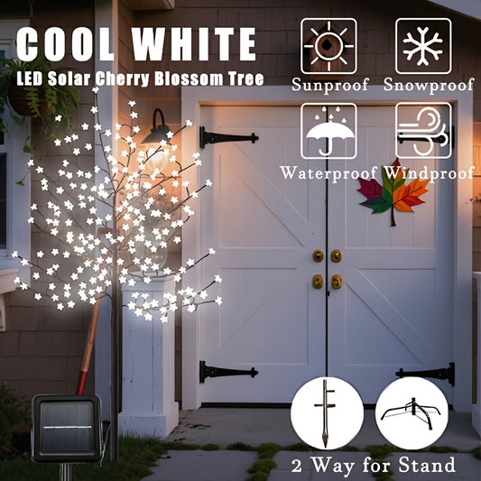 6 Ft 200 LED Cool White Cherry Blossom Artificial Tree Lights