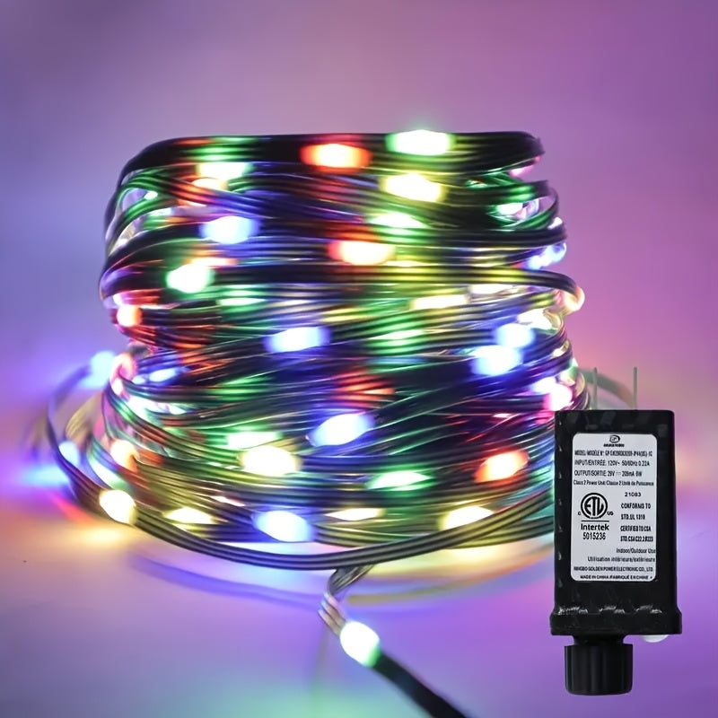 82FT 200 LED Green Wire String Lights
