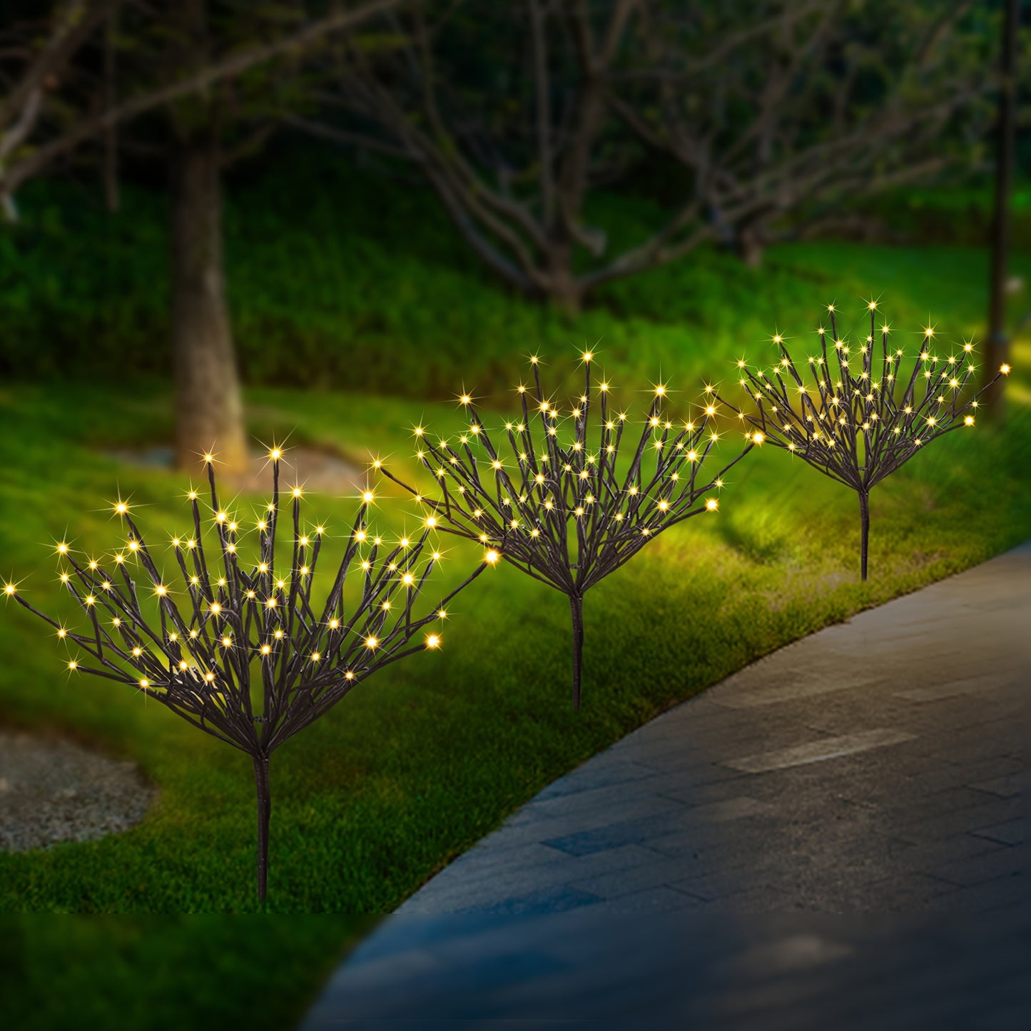 2 Ft Solar Brown Branch LED Tree Lights