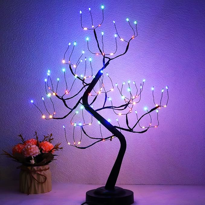 20“ 108 LED Black Wire Fairy Lights with 8 Modes