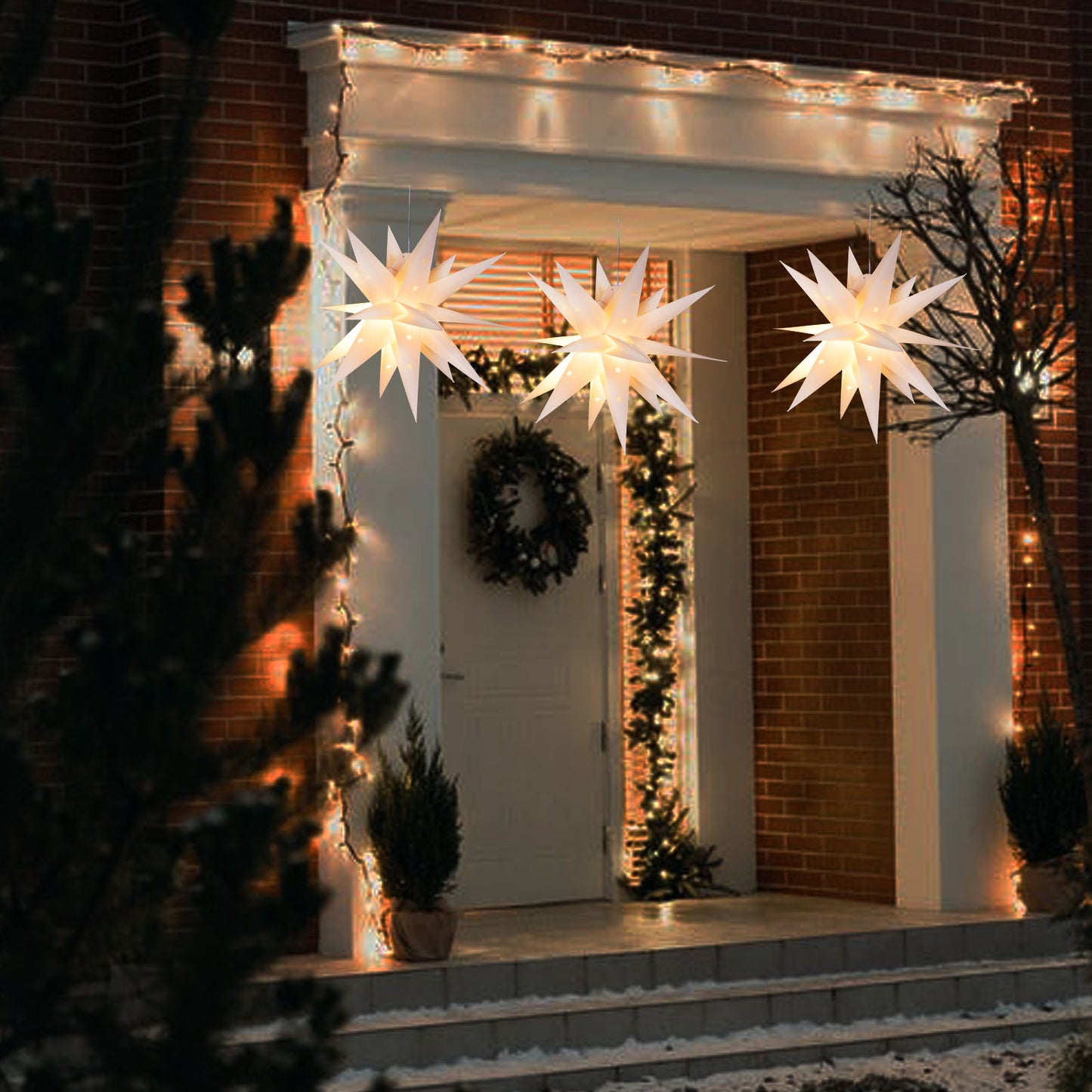 White Moravian Star Lights