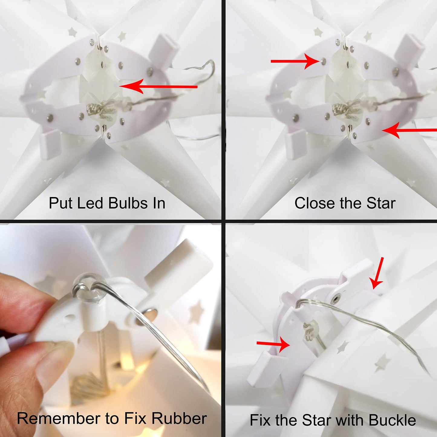 White Moravian Star Lights