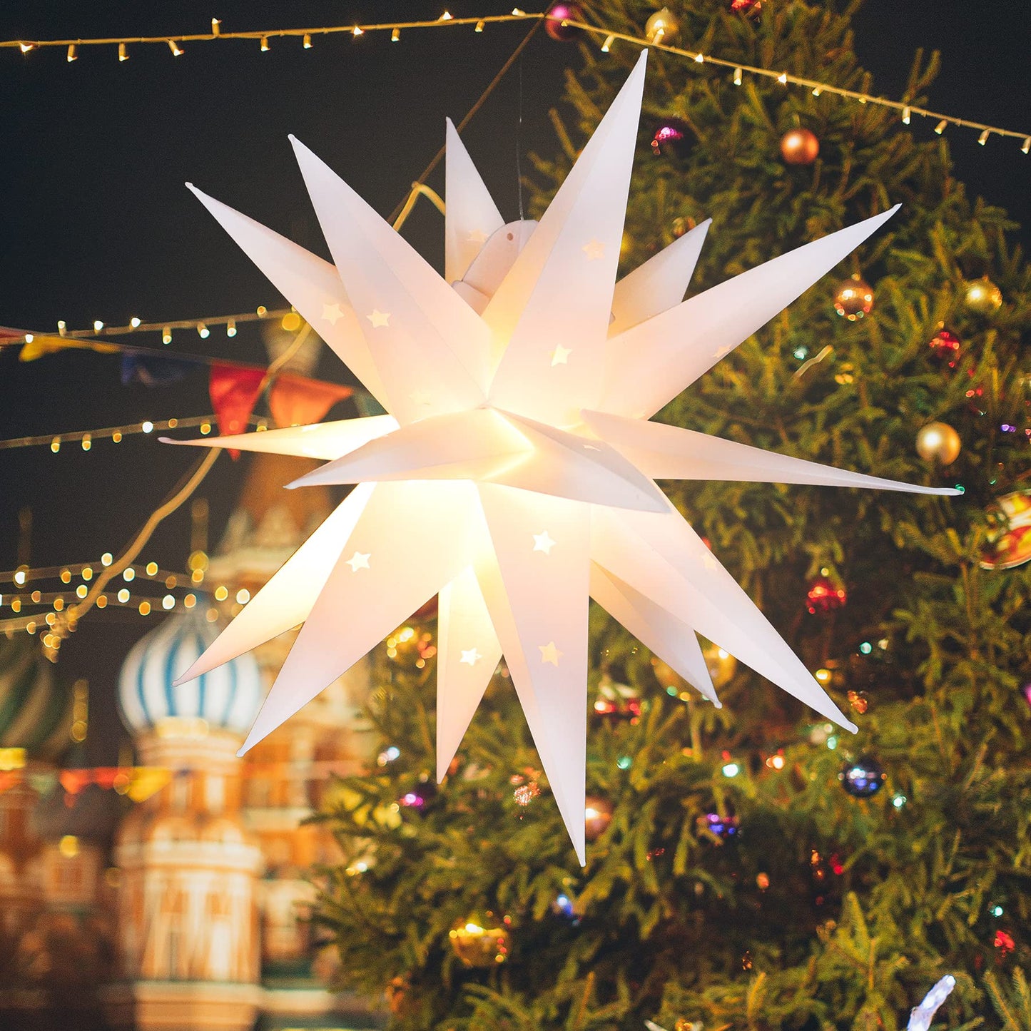White Moravian Star Lights