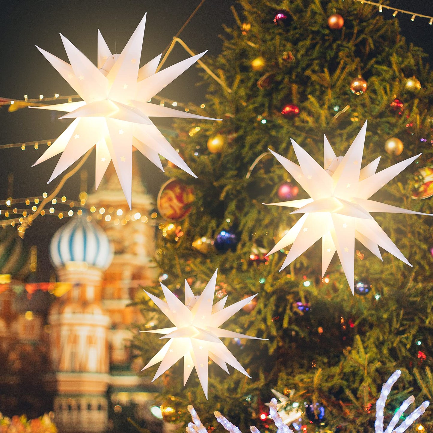 White Moravian Star Lights
