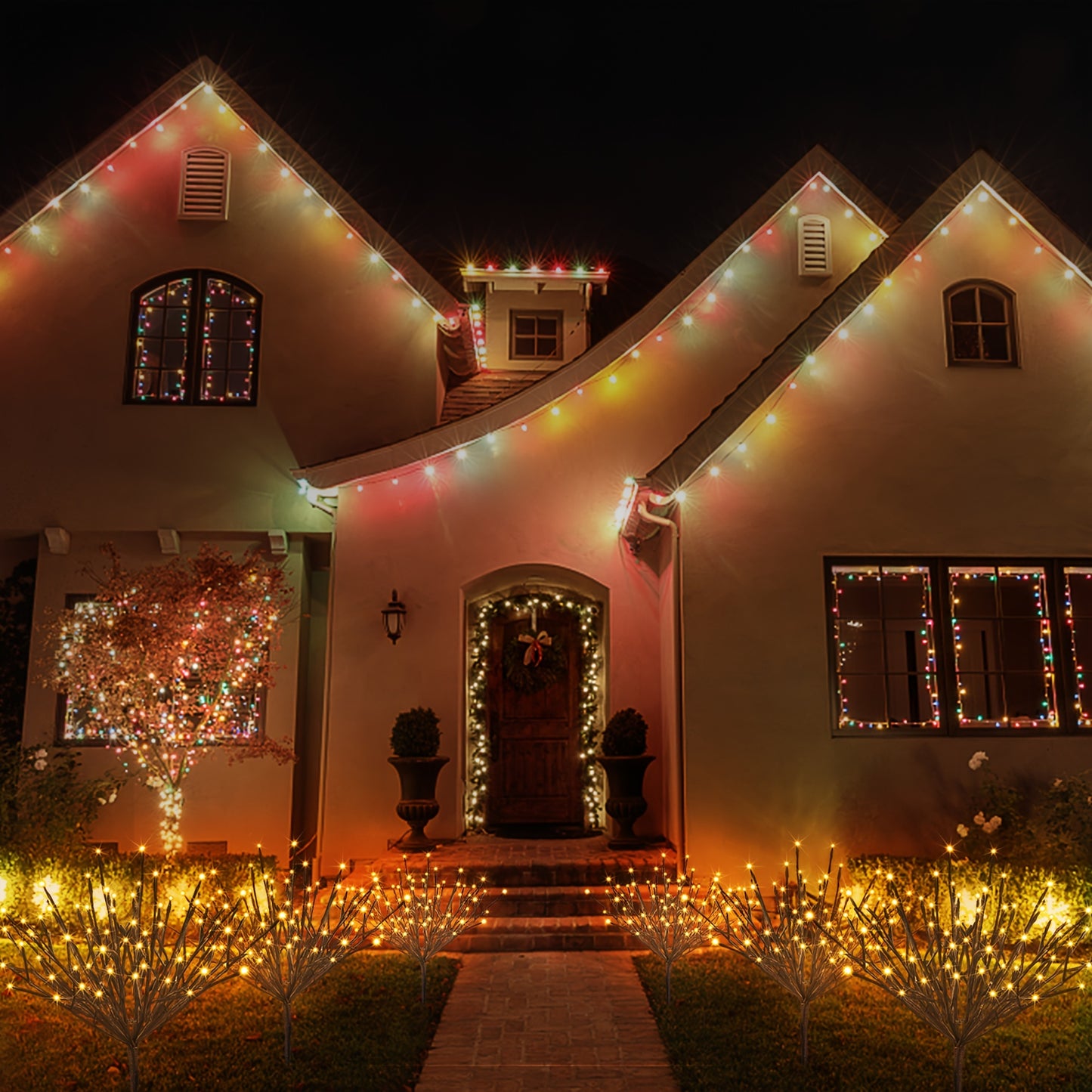 2 Ft Solar Brown Branch LED Tree Lights