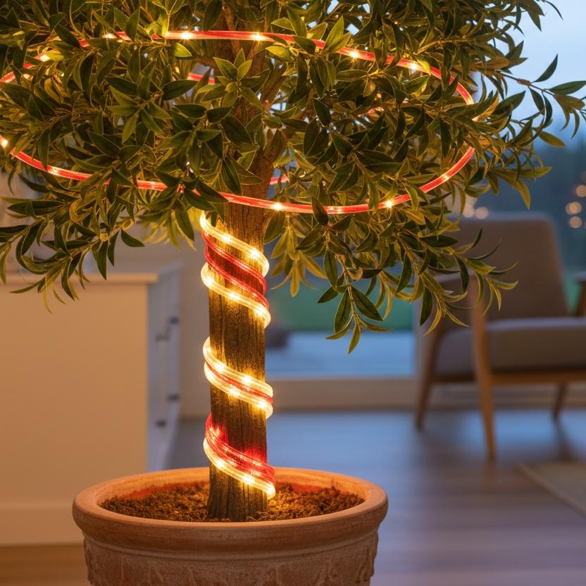 33FT Solar Rope Lights, 200 LED Waterproof Candy Color Outdoor