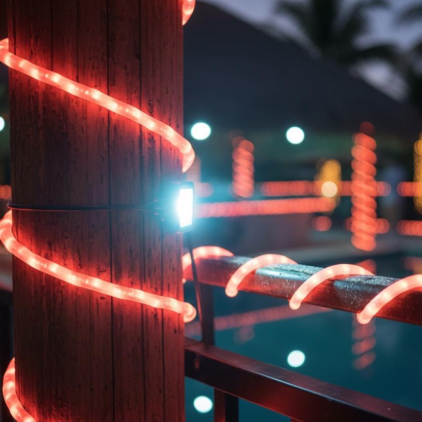 33FT Solar Rope Lights, 200 LED Waterproof Candy Color Outdoor